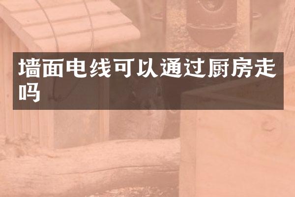墙面电线可以通过厨房走吗