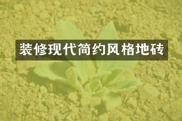 装修现代简约风格地砖