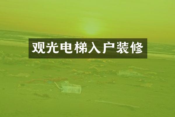观光电梯入户装修