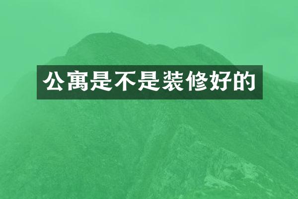 公寓是不是装修好的