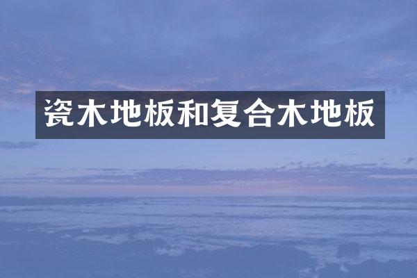 瓷木地板和复合木地板