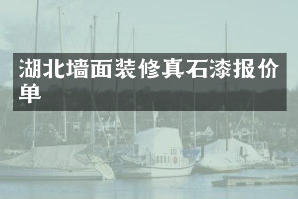 湖北墙面装修真石漆报价单