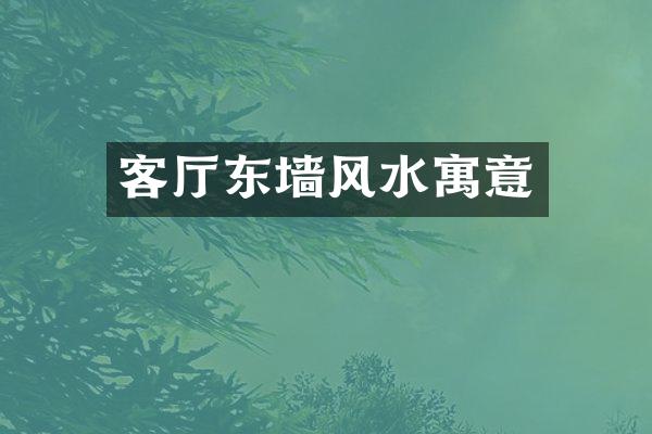 客厅东墙风水寓意