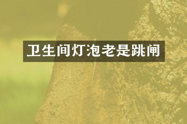卫生间灯泡老是跳闸