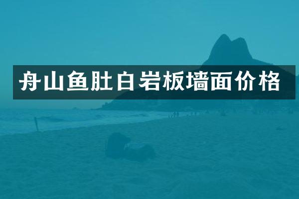 舟山鱼肚白岩板墙面价格