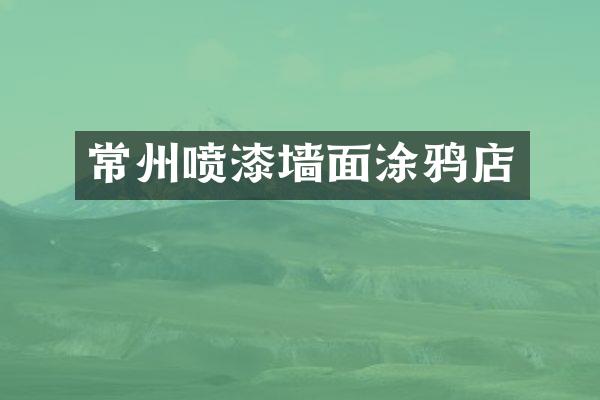 常州喷漆墙面涂鸦店