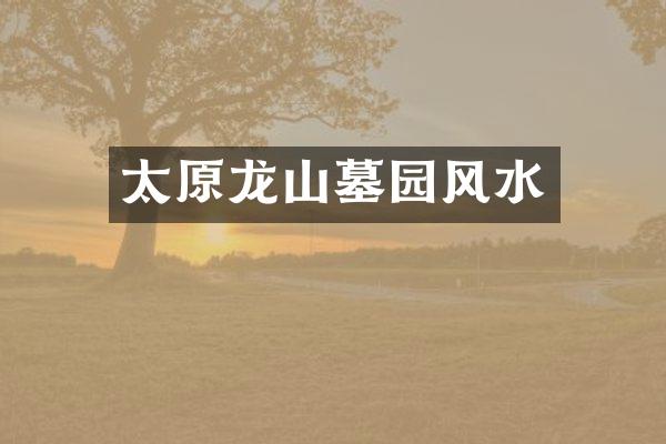 太原龙山墓园风水