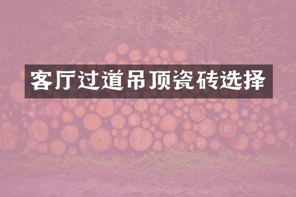 客厅过道吊顶瓷砖选择