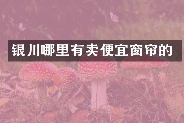 银川哪里有卖便宜窗帘的