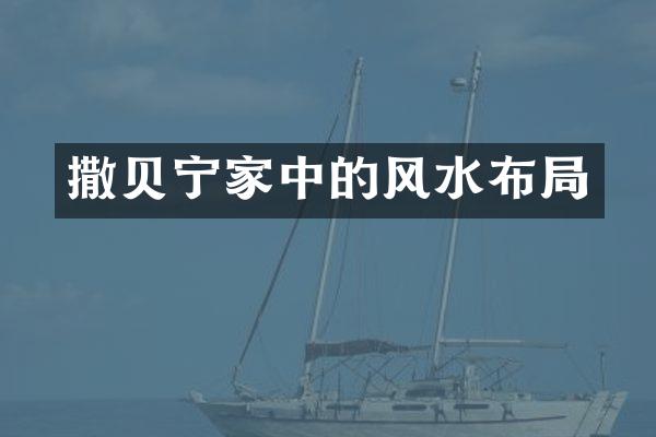 撒贝宁家中的风水布局
