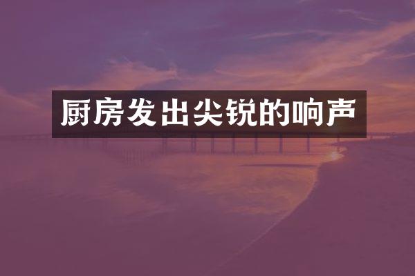 厨房发出尖锐的响声