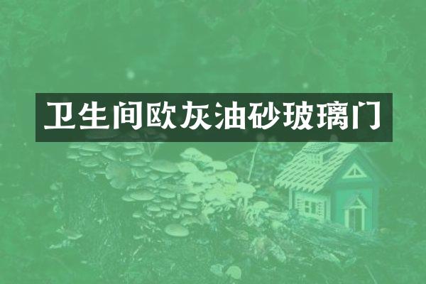 卫生间欧灰油砂玻璃门