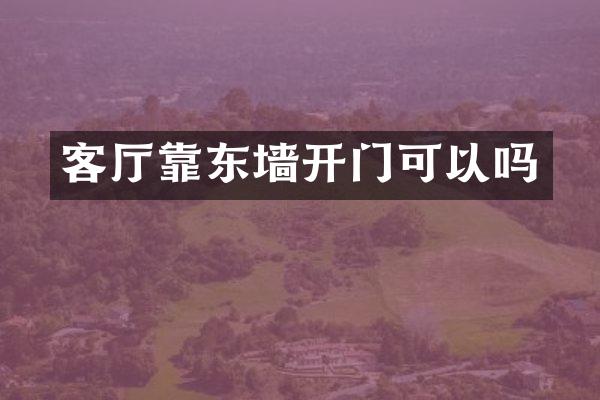 客厅靠东墙开门可以吗