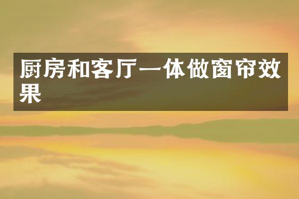 厨房和客厅一体做窗帘效果