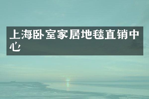 上海卧室家居地毯直销中心