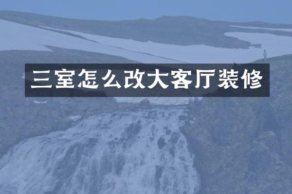 三室怎么改大客厅装修