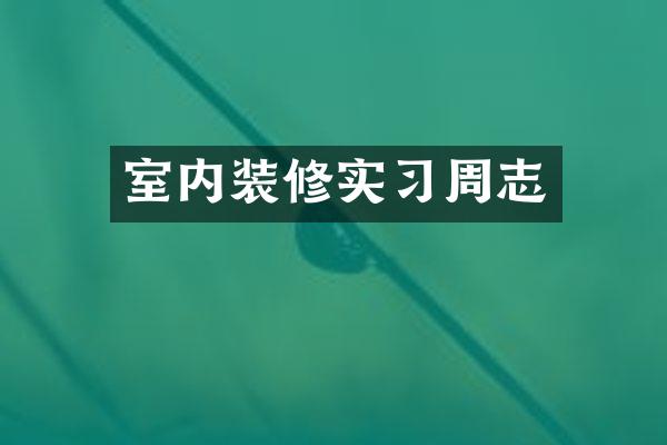 室内装修实习周志