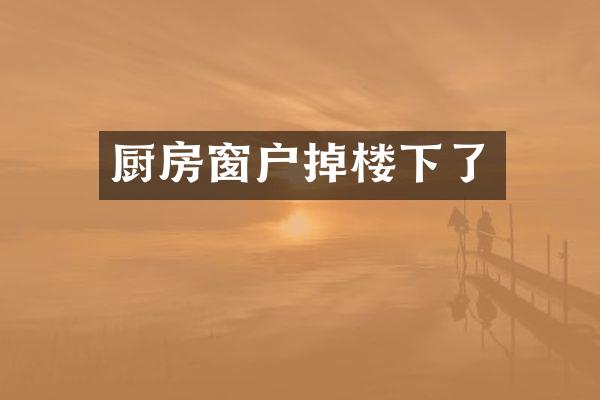 厨房窗户掉楼下了