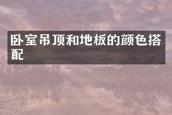 卧室吊顶和地板的颜色搭配