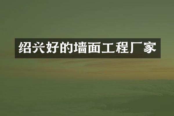 绍兴好的墙面工程厂家