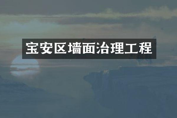 宝安区墙面治理工程