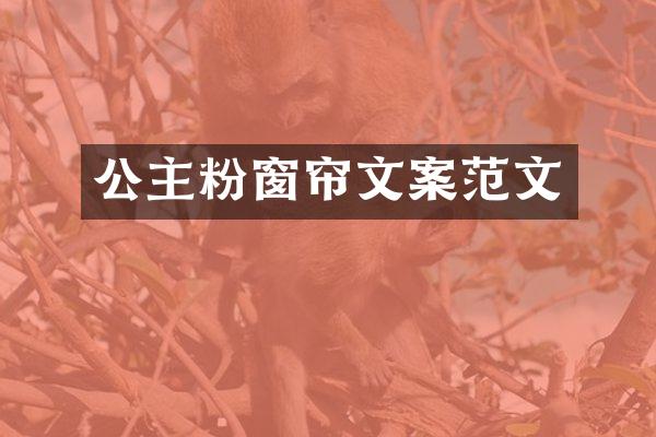 公主粉窗帘文案范文