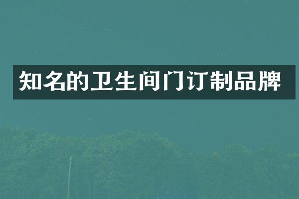 知名的卫生间门订制品牌