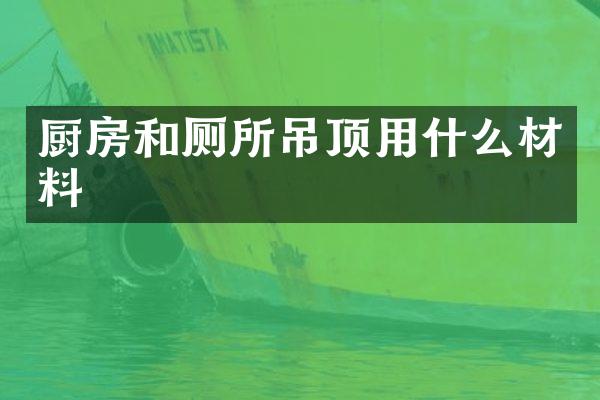 厨房和厕所吊顶用什么材料