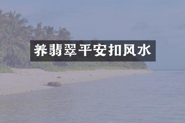 养翡翠平安扣风水
