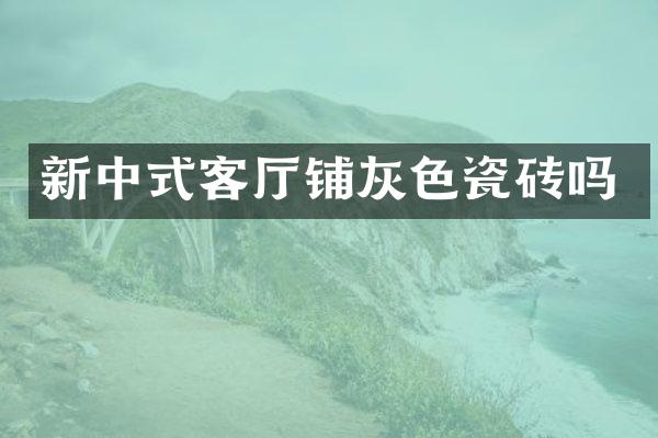 新中式客厅铺灰色瓷砖吗
