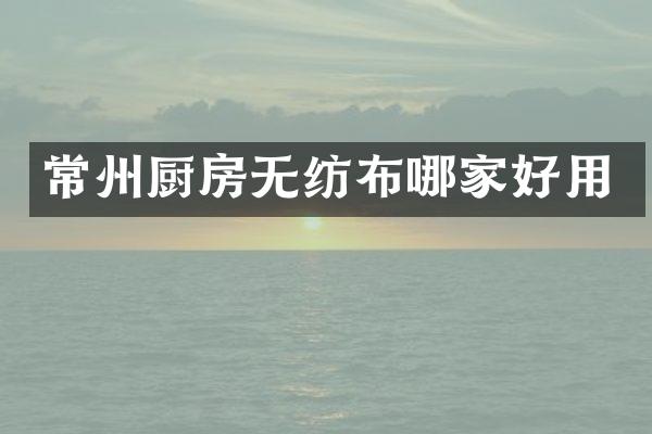 常州厨房无纺布哪家好用