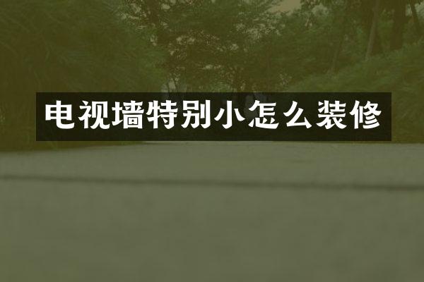 电视墙特别小怎么装修