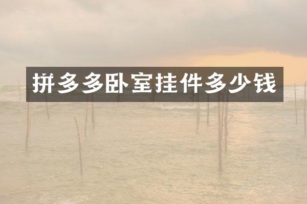 拼多多卧室挂件多少钱