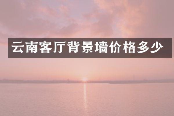 云南客厅背景墙价格多少