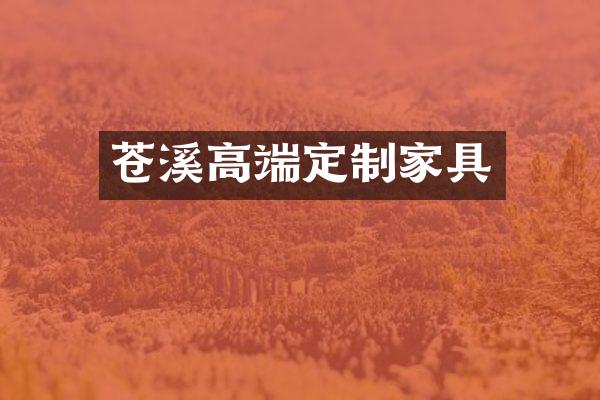 苍溪高端定制家具