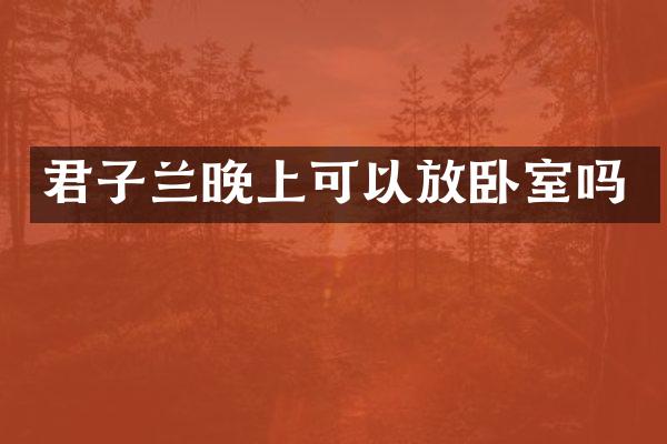君子兰晚上可以放卧室吗