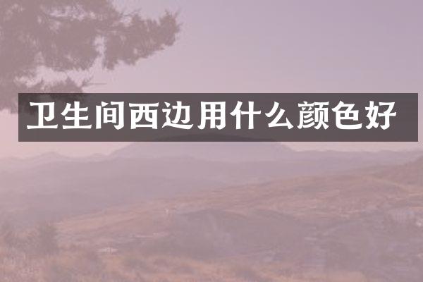 卫生间西边用什么颜色好