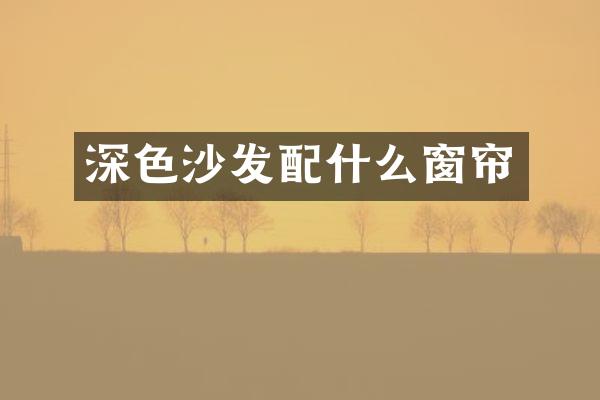 深色沙发配什么窗帘