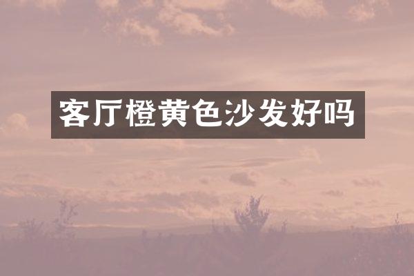 客厅橙黄色沙发好吗