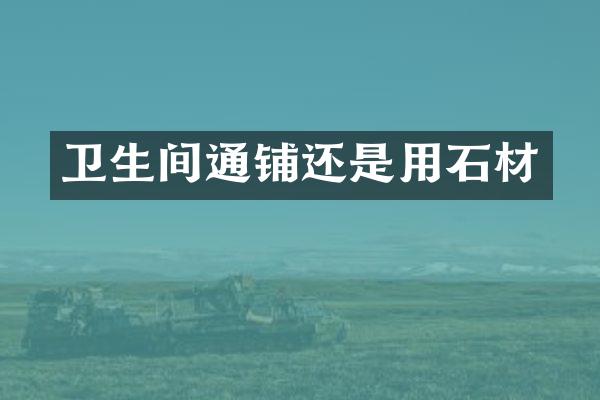 卫生间通铺还是用石材