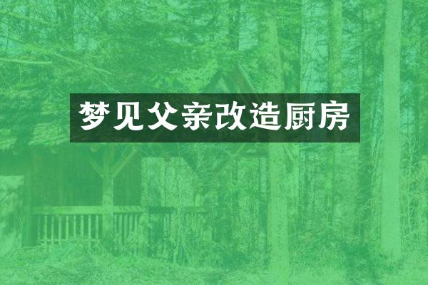 梦见父亲改造厨房
