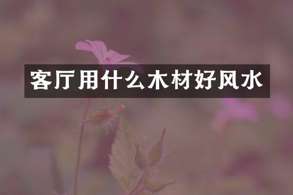 客厅用什么木材好风水