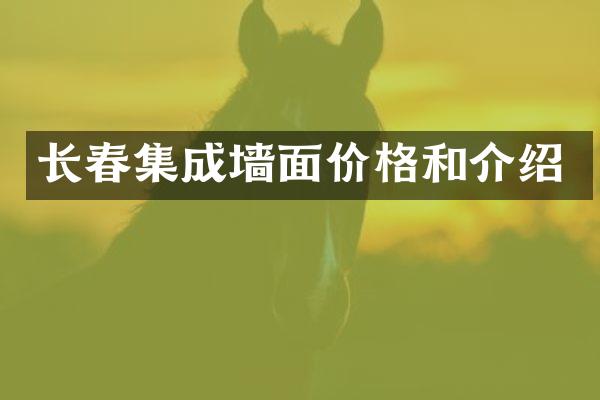 长春集成墙面价格和介绍
