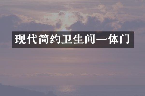 现代简约卫生间一体门