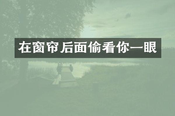 在窗帘后面偷看你一眼