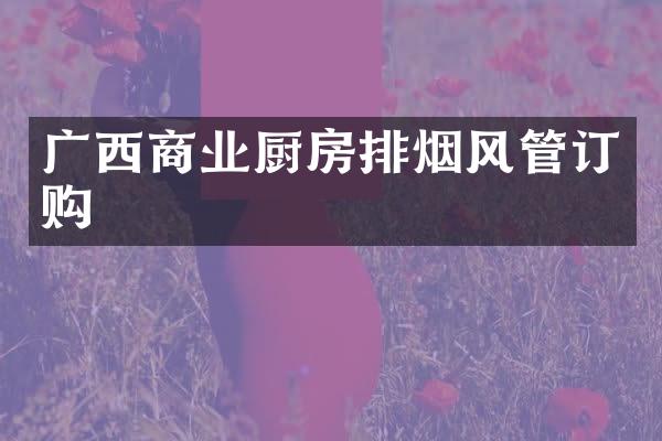 广西商业厨房排烟风管订购