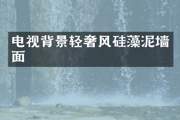 电视背景轻奢风硅藻泥墙面