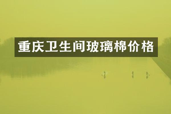 重庆卫生间玻璃棉价格