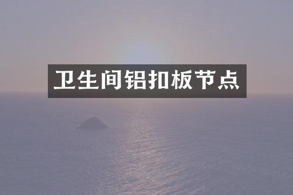 卫生间铝扣板节点