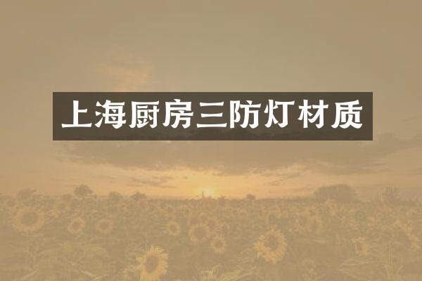 上海厨房三防灯材质